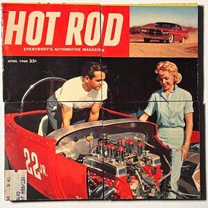 Hot Rod Magazine Cover as Drink Coasters 1929 Ford 22 Jr. Tony Nancy Arpil 1960